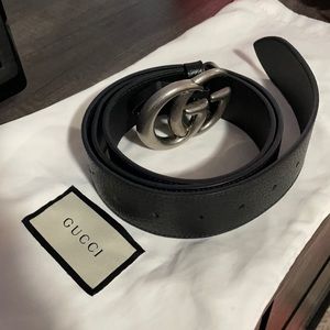 Silver Gucci belt